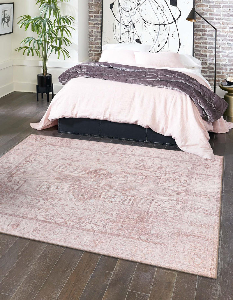 Heritage Elegance Collection Area Rug - Windsor (Beige) Square Beige lifestyle 22