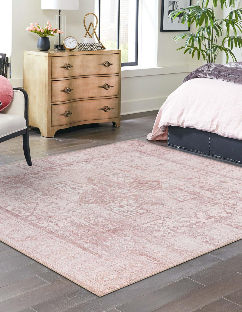 Heritage Elegance Collection Area Rug - Windsor (Beige) Square Beige lifestyle 26