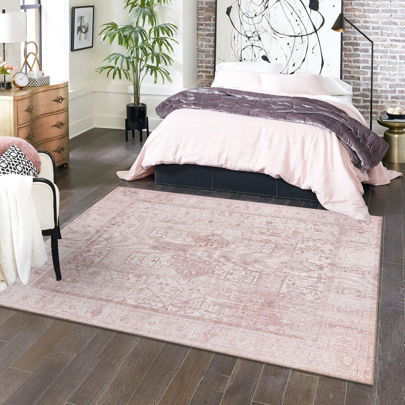 Heritage Elegance Collection Area Rug - Windsor (Beige) Square Beige lifestyle 70