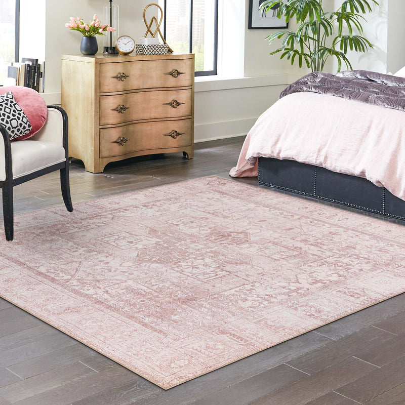 Heritage Elegance Collection Area Rug - Windsor (Beige) Square Beige lifestyle 74