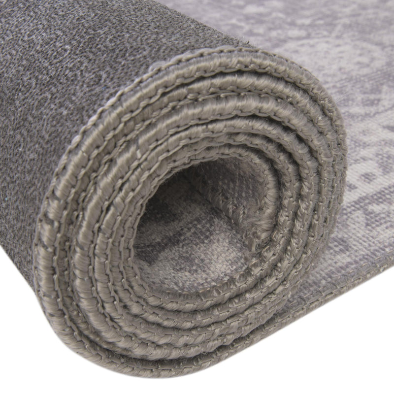 Heritage Elegance Collection Area Rug - Chatsworth Round Gray lifestyle 85