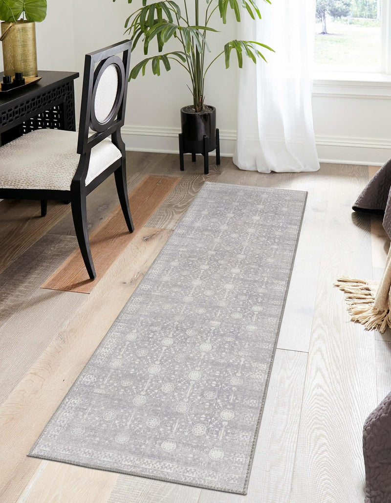 Heritage Elegance Collection Area Rug - Chatsworth Runner Gray lifestyle 48
