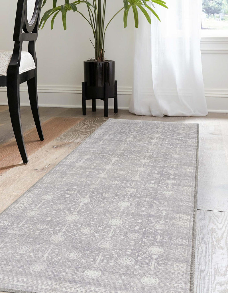 Heritage Elegance Collection Area Rug - Chatsworth Runner Gray lifestyle 60