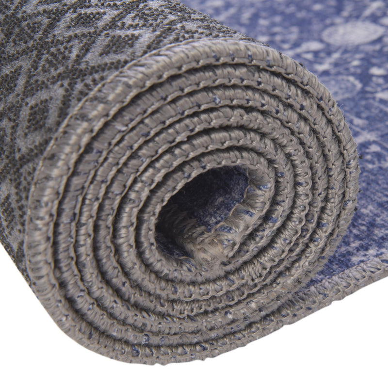 Heritage Elegance Collection Area Rug - Chatsworth Rectangle Navy Blue lifestyle 24