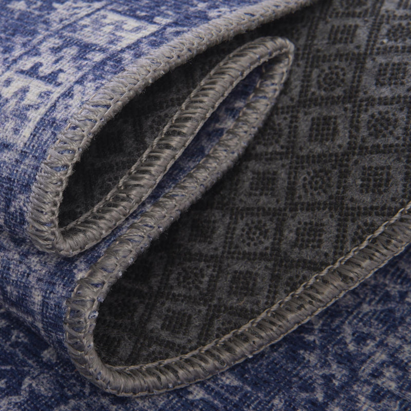 Heritage Elegance Collection Area Rug - Chatsworth Rectangle Navy Blue lifestyle 26
