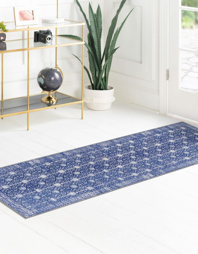 Heritage Elegance Collection Area Rug - Chatsworth Runner Navy Blue lifestyle 62