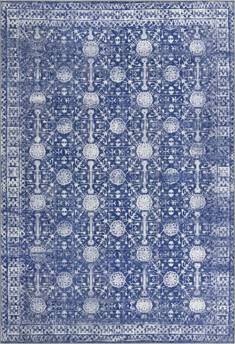 Heritage Elegance Collection Area Rug - Chatsworth Rectangle Navy Blue lifestyle 2