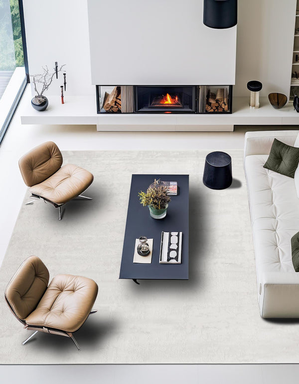 Bloomsbury Elegance Collection Area Rug - Belgravia Square Ivory lifestyle 89