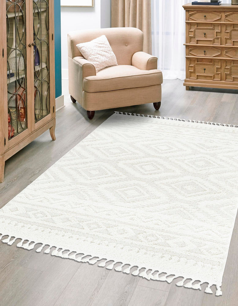 Sahara Chic Collection Area Rug - Fez Rectangle Ivory lifestyle 10