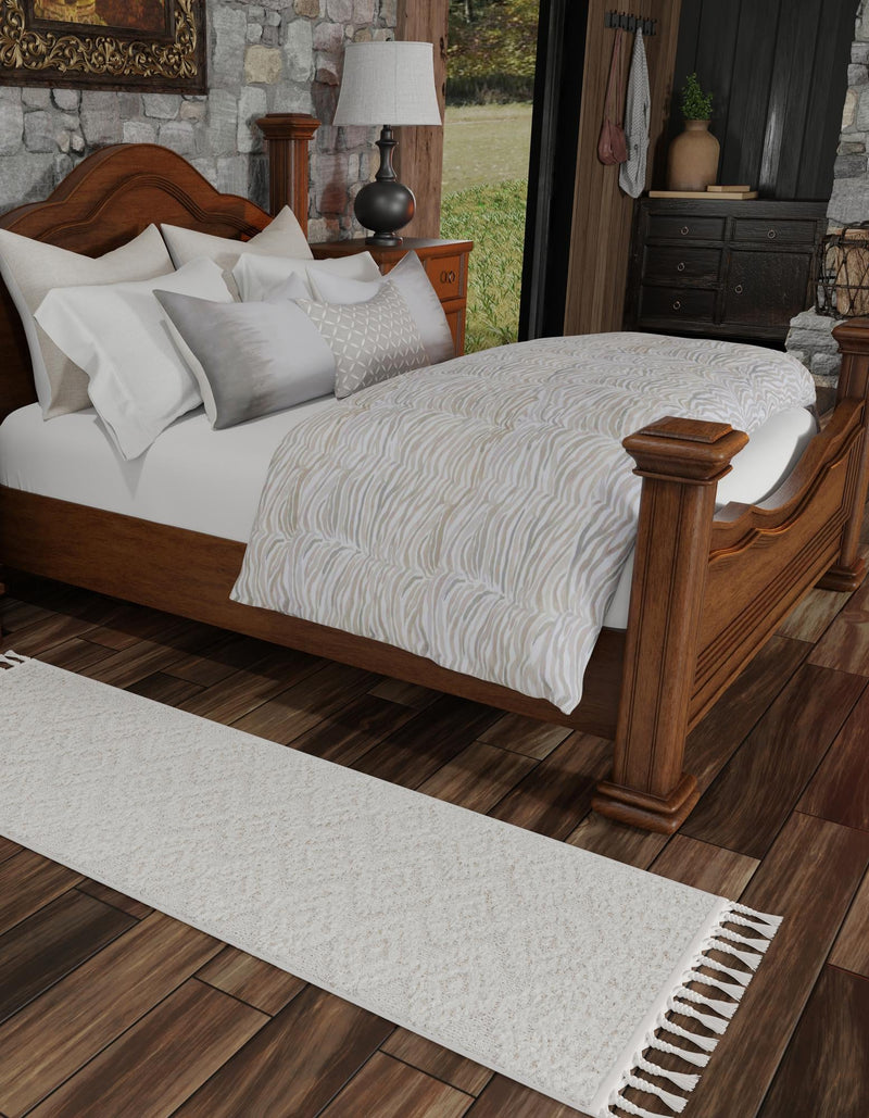 Sahara Chic Collection Area Rug - Fez Runner Ivory lifestyle 101