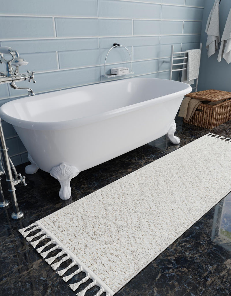 Sahara Chic Collection Area Rug - Fez Runner Ivory lifestyle 104