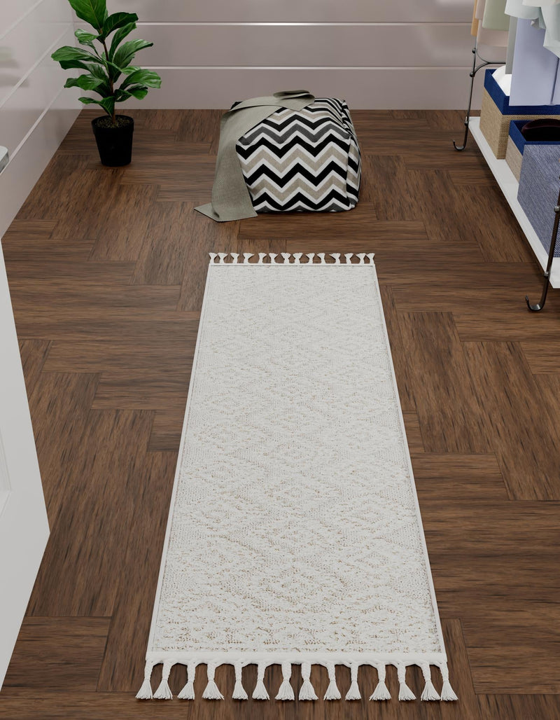 Sahara Chic Collection Area Rug - Fez Runner Ivory lifestyle 106