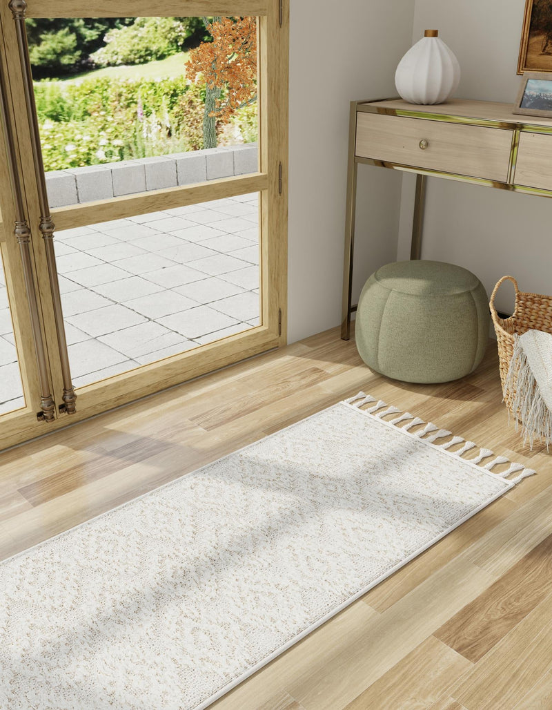 Sahara Chic Collection Area Rug - Fez Runner Ivory lifestyle 107