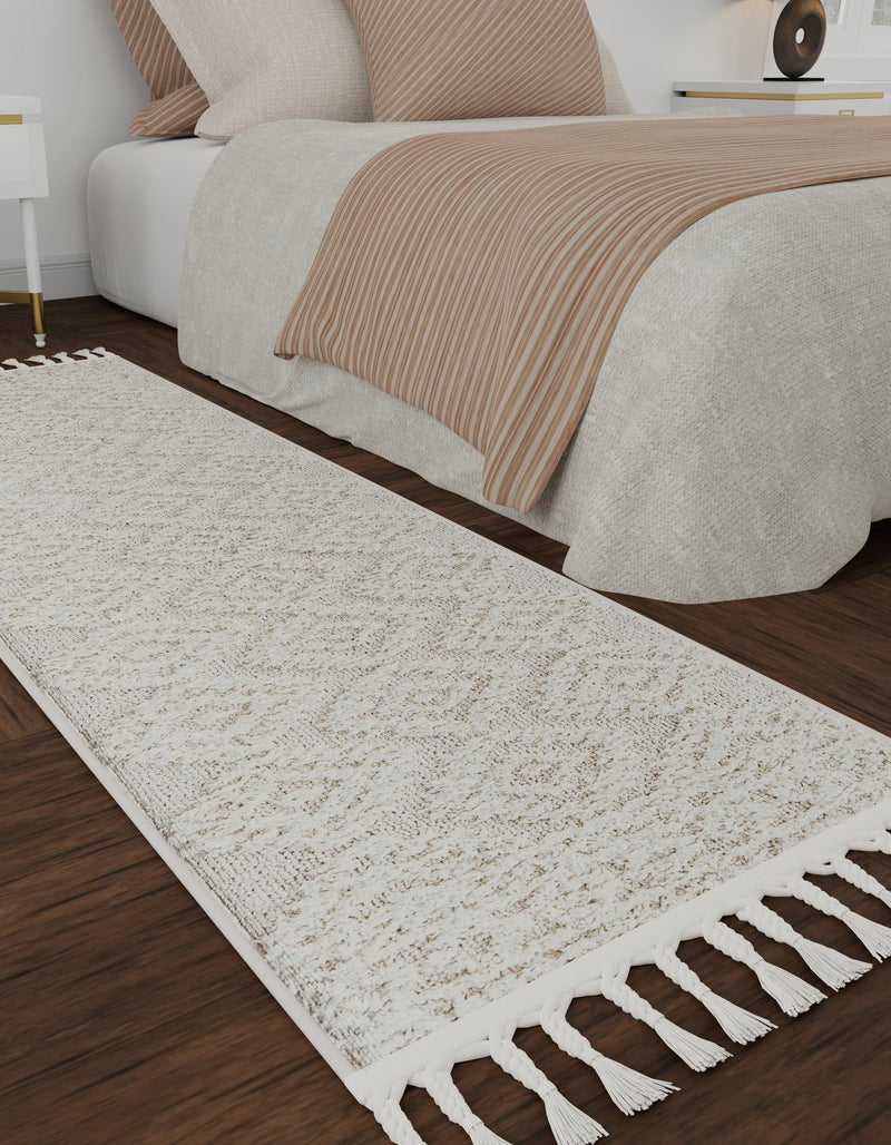 Sahara Chic Collection Area Rug - Fez Runner Ivory lifestyle 111