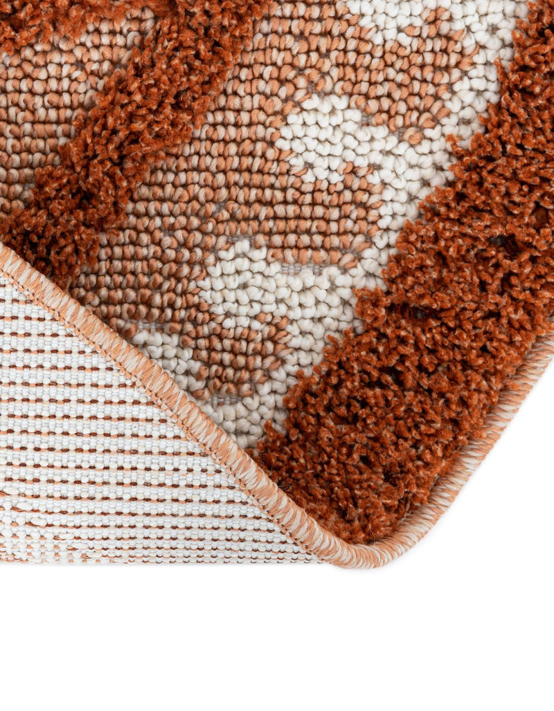Sahara Chic Collection Area Rug - Fez Round Rust Red lifestyle 154