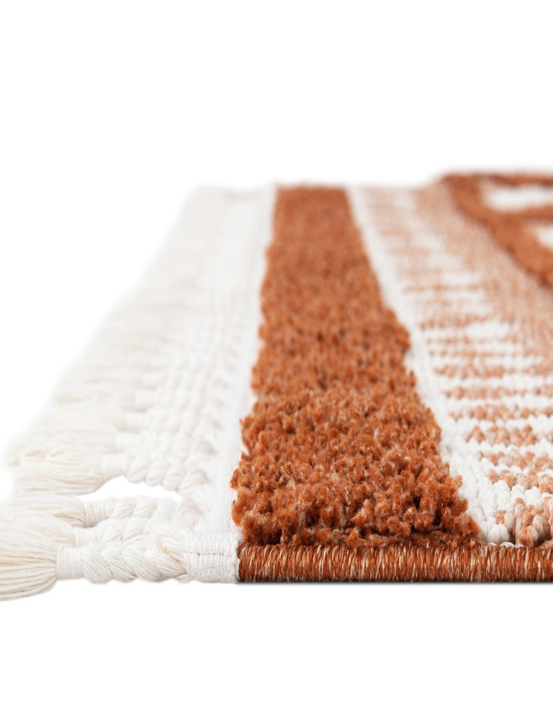 Sahara Chic Collection Area Rug - Fez Rectangle Rust Red lifestyle 27