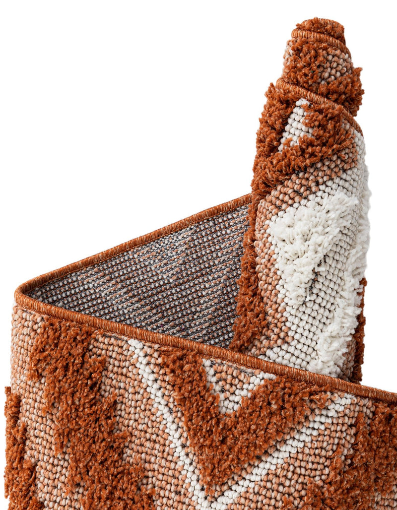 Sahara Chic Collection Area Rug - Fez Rectangle Rust Red lifestyle 47