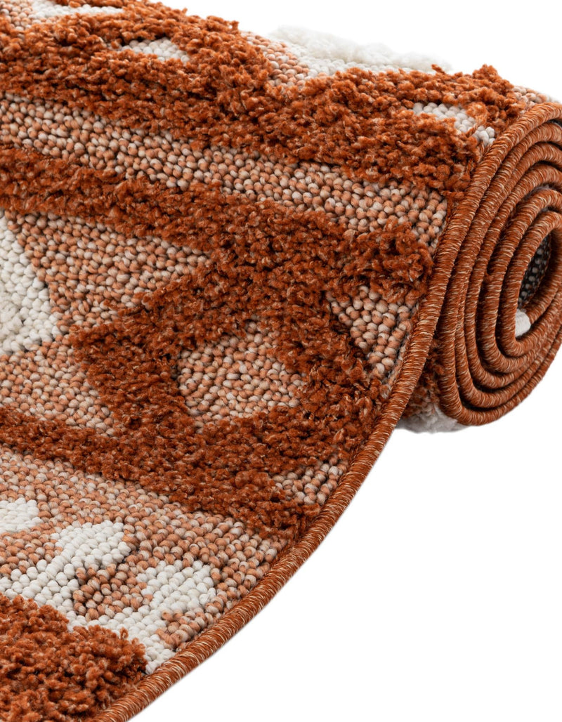 Sahara Chic Collection Area Rug - Fez Rectangle Rust Red lifestyle 52