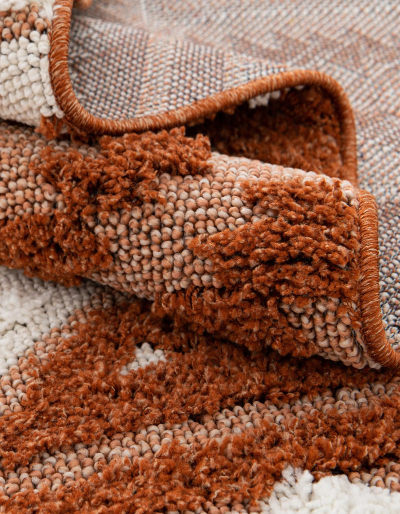 Sahara Chic Collection Area Rug - Fez Rectangle Rust Red lifestyle 57