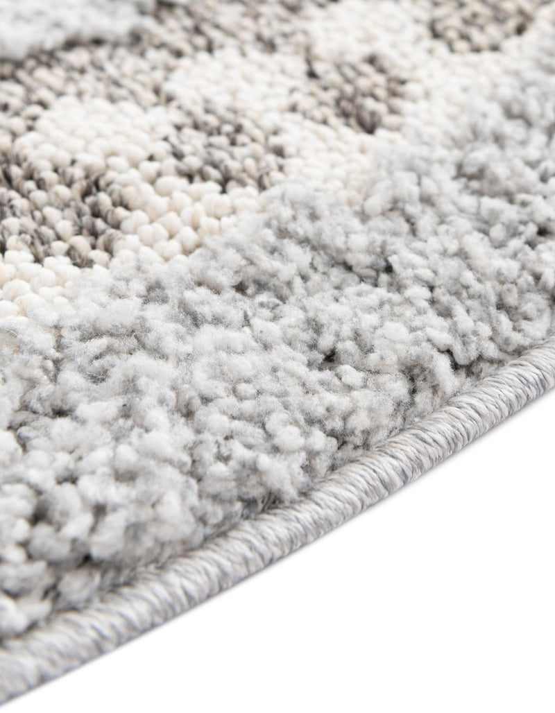 Sahara Chic Collection Area Rug - Fez Round Gray lifestyle 136