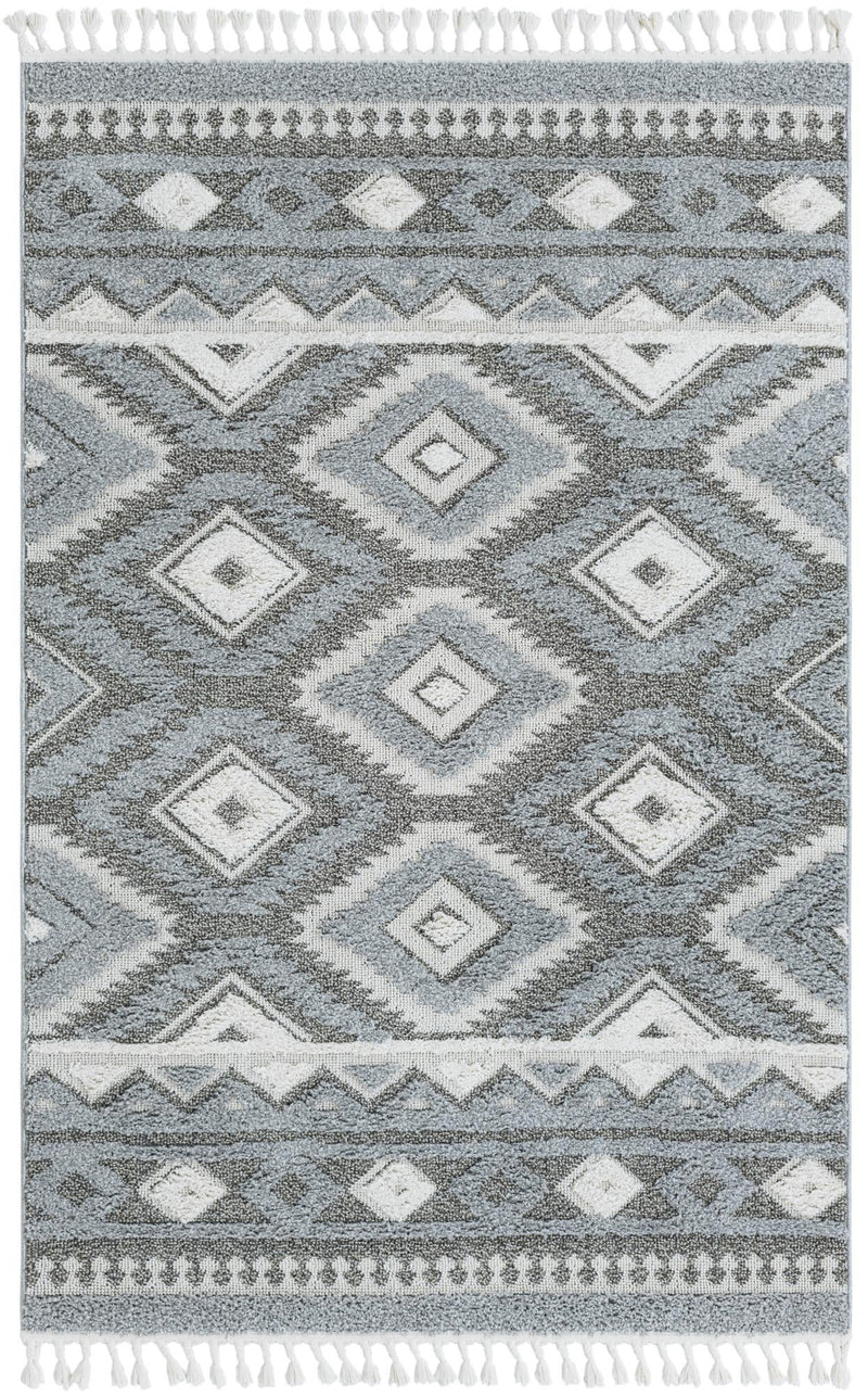 Sahara Chic Collection Area Rug - Fez Rectangle Gray lifestyle 3