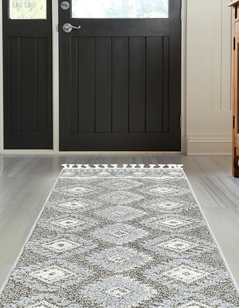 Sahara Chic Collection Area Rug - Fez Runner Gray lifestyle 110
