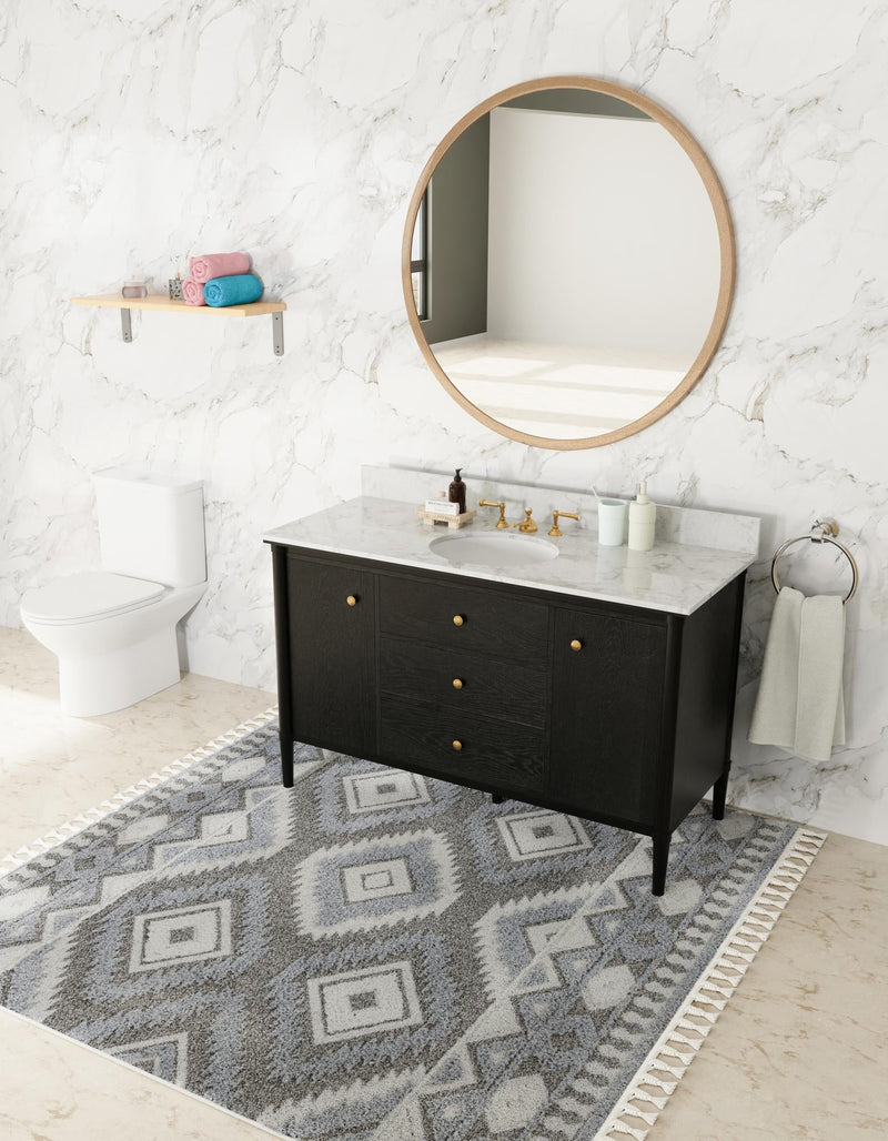 Sahara Chic Collection Area Rug - Fez Square Gray lifestyle 119