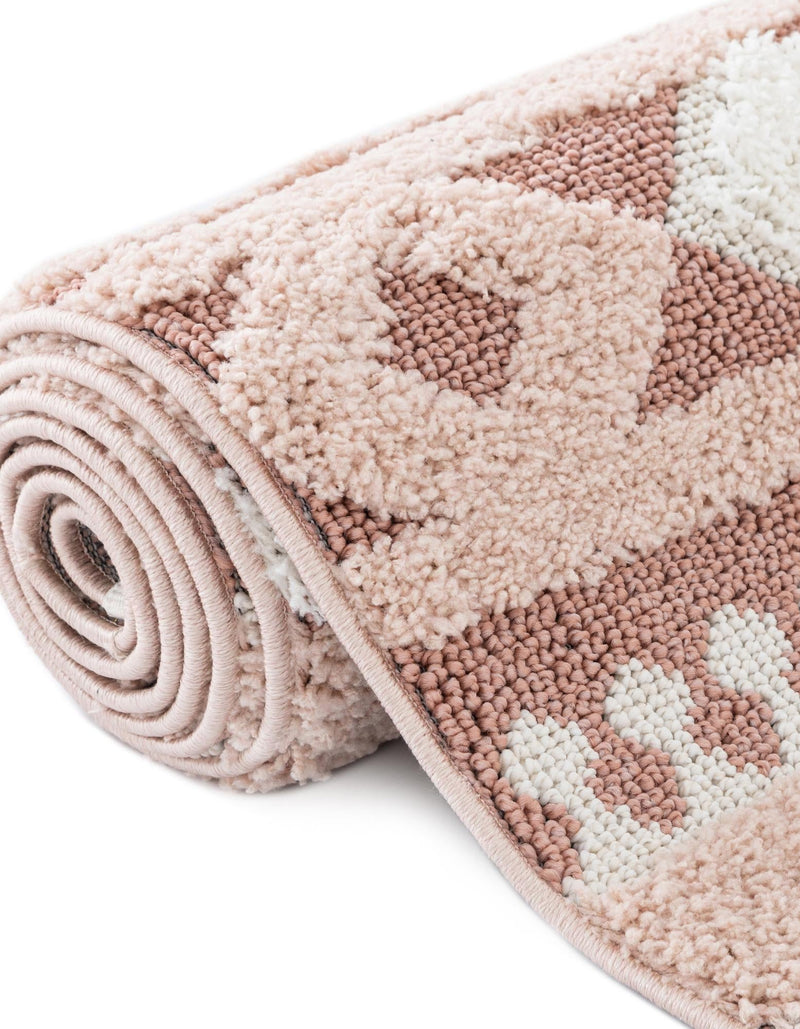 Sahara Chic Collection Area Rug - Fez Rectangle Pink lifestyle 54