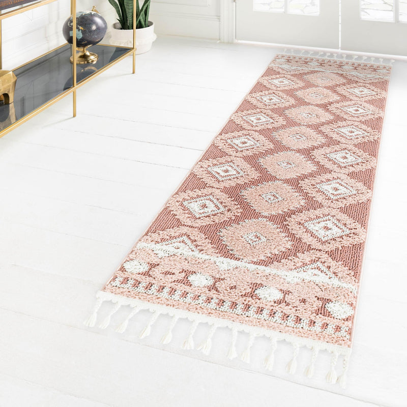 Sahara Chic Collection Area Rug - Fez Runner Pink lifestyle 217
