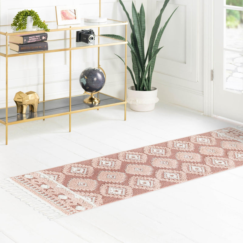 Sahara Chic Collection Area Rug - Fez Runner Pink lifestyle 225