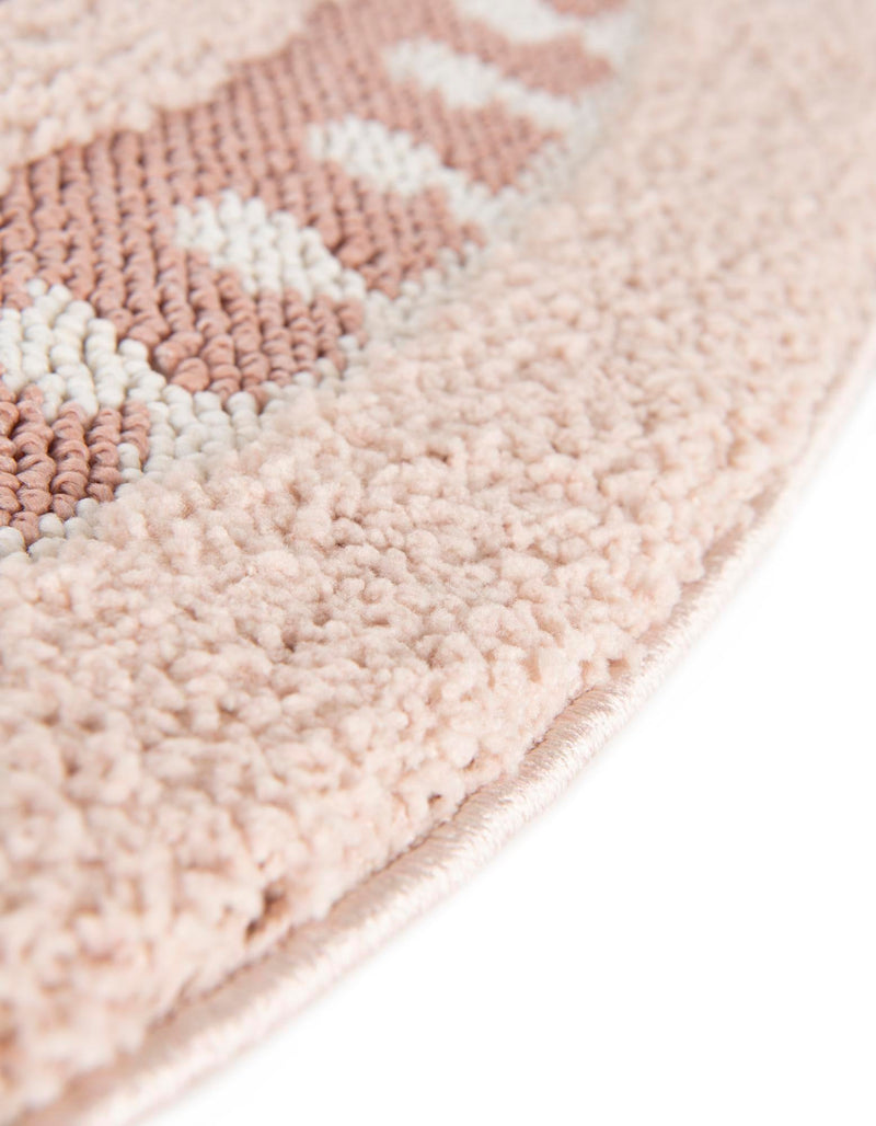 Sahara Chic Collection Area Rug - Fez Round Pink lifestyle 137