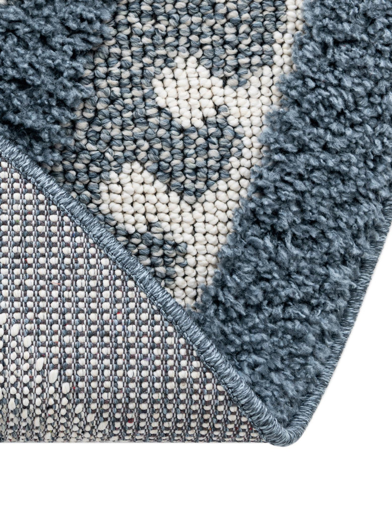 Sahara Chic Collection Area Rug - Fez Round Blue lifestyle 147