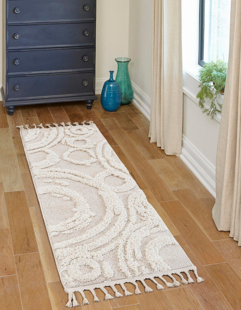 Sahara Chic Collection Area Rug - Nubia Runner Ivory lifestyle 58
