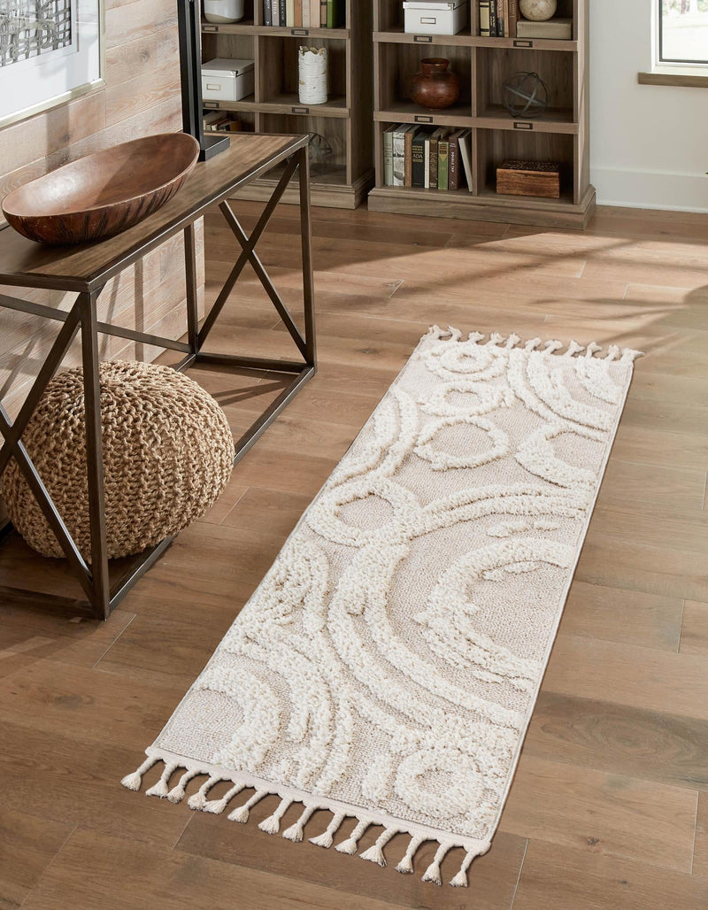 Sahara Chic Collection Area Rug - Nubia Runner Ivory lifestyle 76