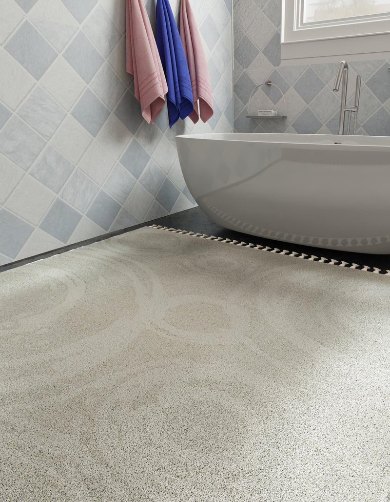 Sahara Chic Collection Area Rug - Nubia Square Ivory lifestyle 73