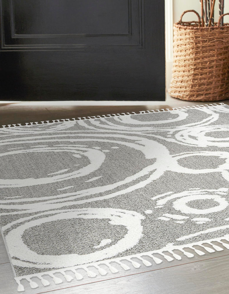 Sahara Chic Collection Area Rug - Nubia Square Gray lifestyle 63