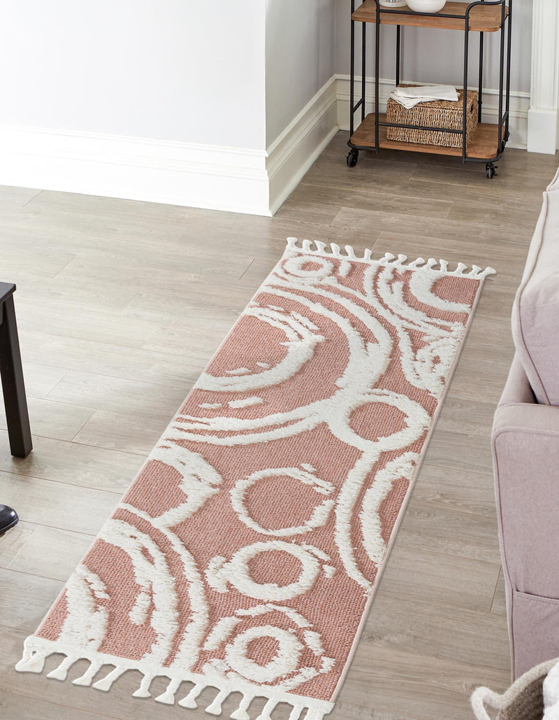 Sahara Chic Collection Area Rug - Nubia Runner Pink lifestyle 53