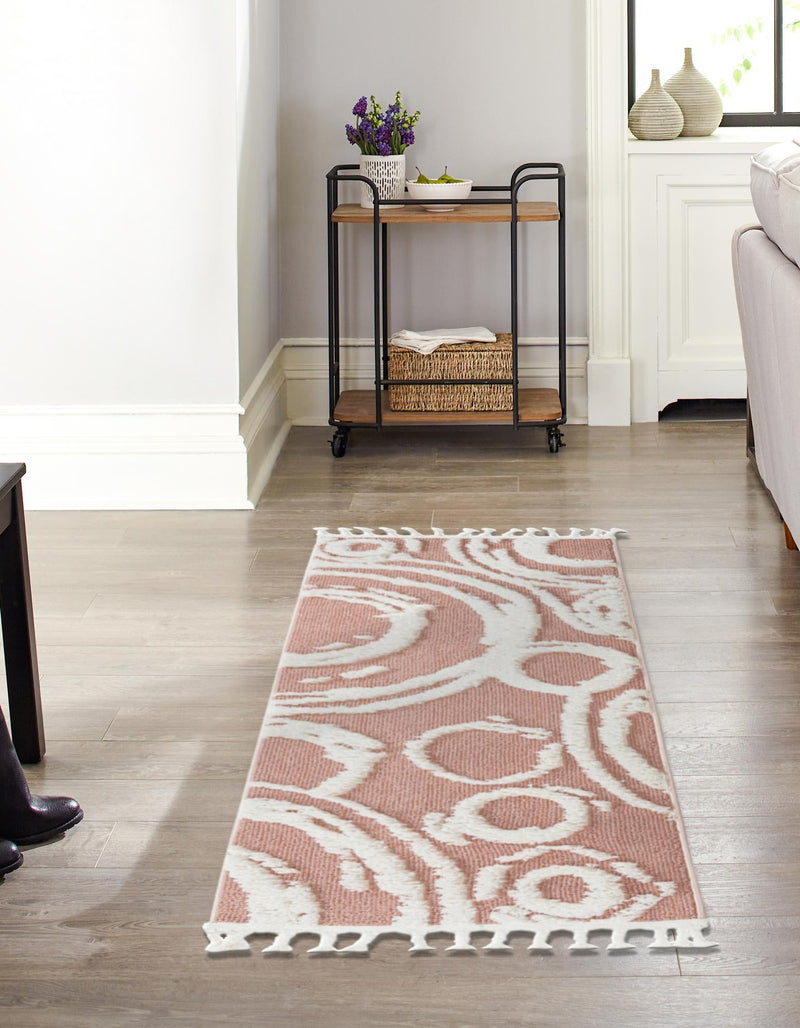 Sahara Chic Collection Area Rug - Nubia Runner Pink lifestyle 64