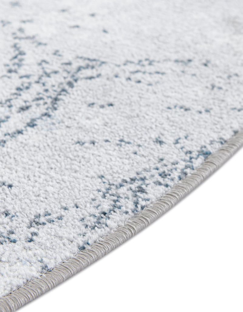 Aegean Elegance Washables Collection Area Rug - Paros Round Ivory Gray lifestyle 41