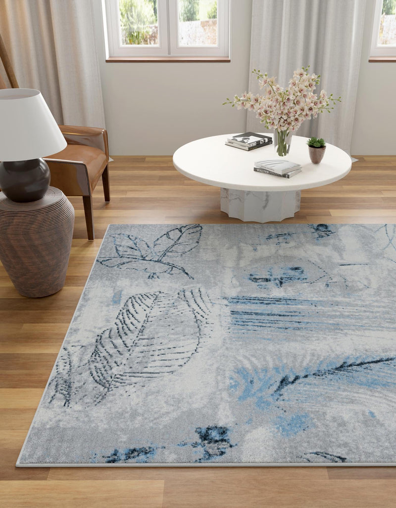 Aegean Elegance Washables Collection Area Rug - Paros Square Ivory Gray lifestyle 26