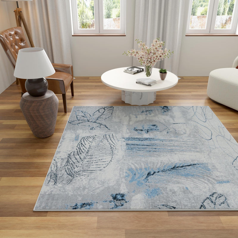 Aegean Elegance Washables Collection Area Rug - Paros Square Ivory Gray lifestyle 69