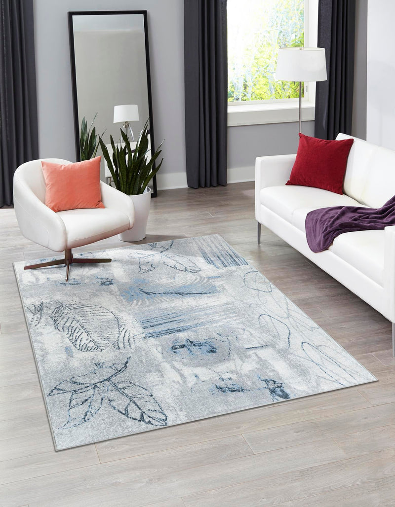 Aegean Elegance Washables Collection Area Rug - Paros Rectangle Ivory Gray lifestyle 2