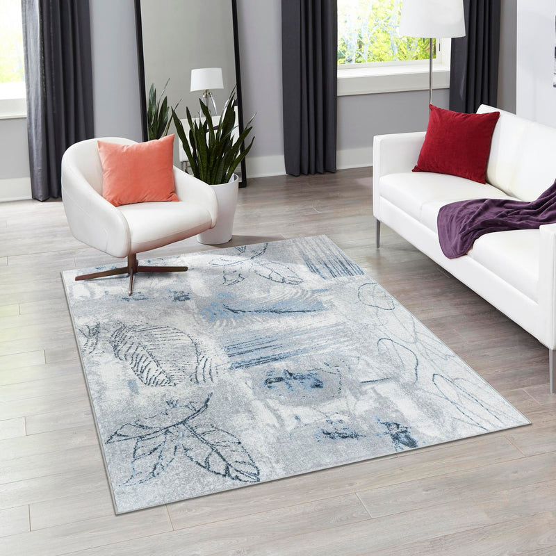 Aegean Elegance Washables Collection Area Rug - Paros Rectangle Ivory Gray lifestyle 14