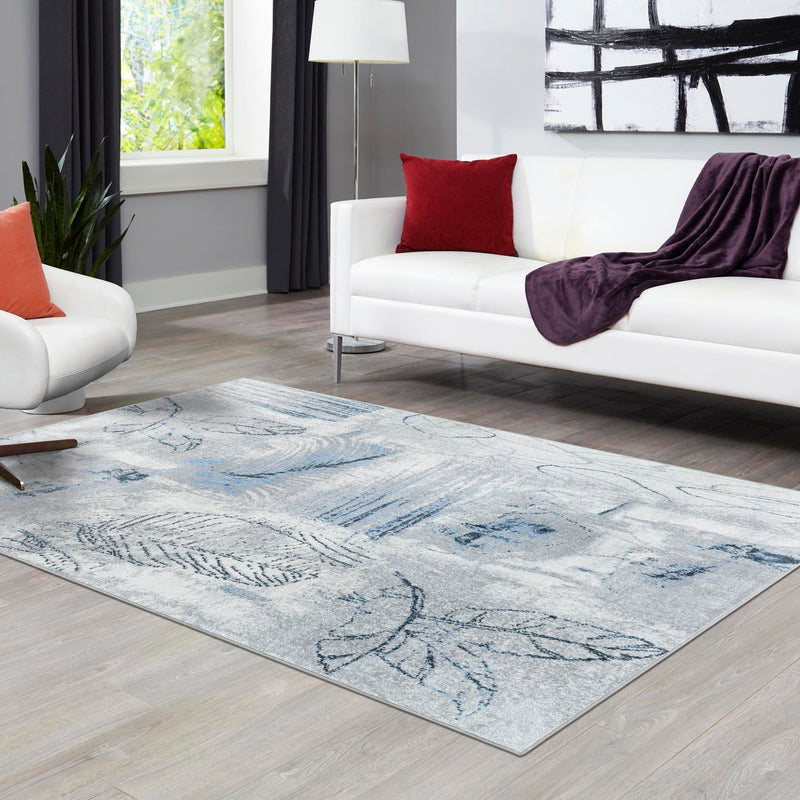 Aegean Elegance Washables Collection Area Rug - Paros Rectangle Ivory Gray lifestyle 15