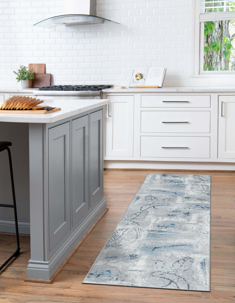 Aegean Elegance Washables Collection Area Rug - Paros Runner Ivory Gray lifestyle 22