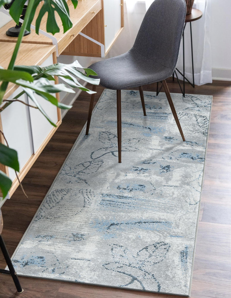 Aegean Elegance Washables Collection Area Rug - Paros Runner Ivory Gray lifestyle 25