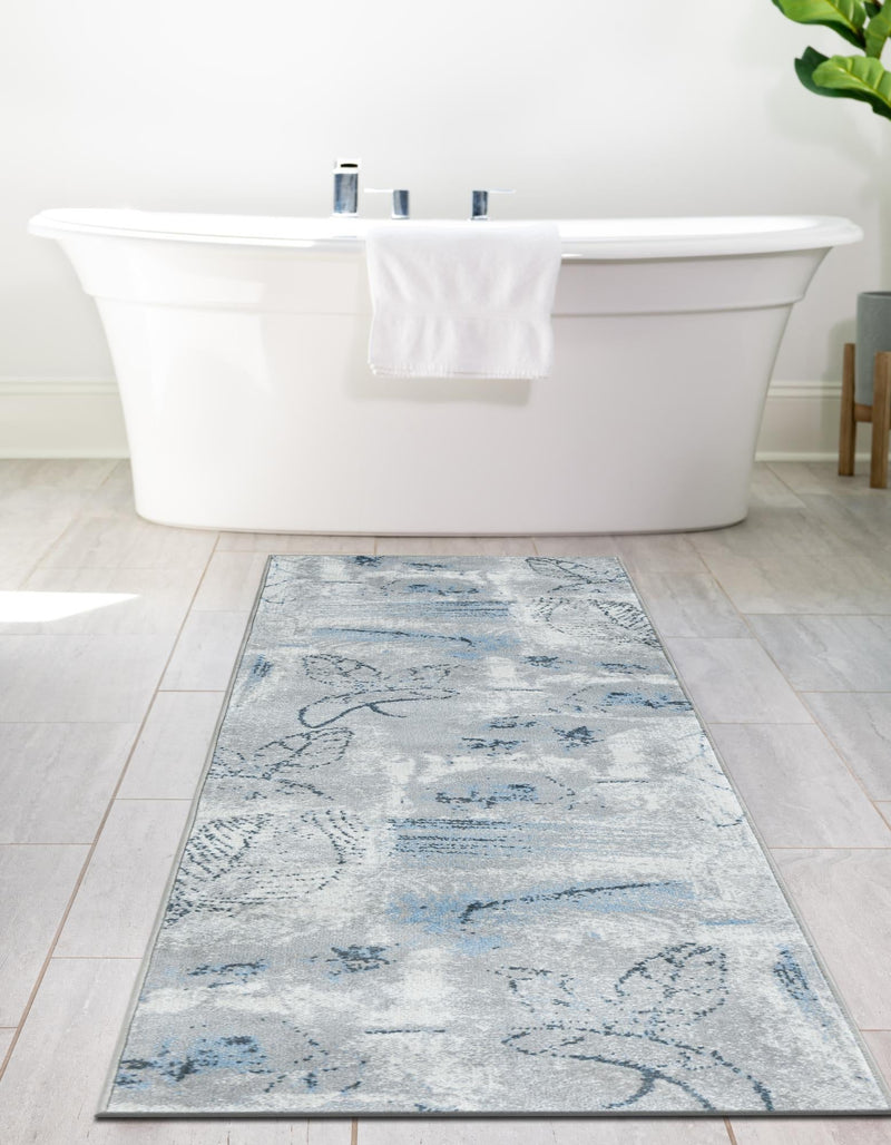 Aegean Elegance Washables Collection Area Rug - Paros Runner Ivory Gray lifestyle 28