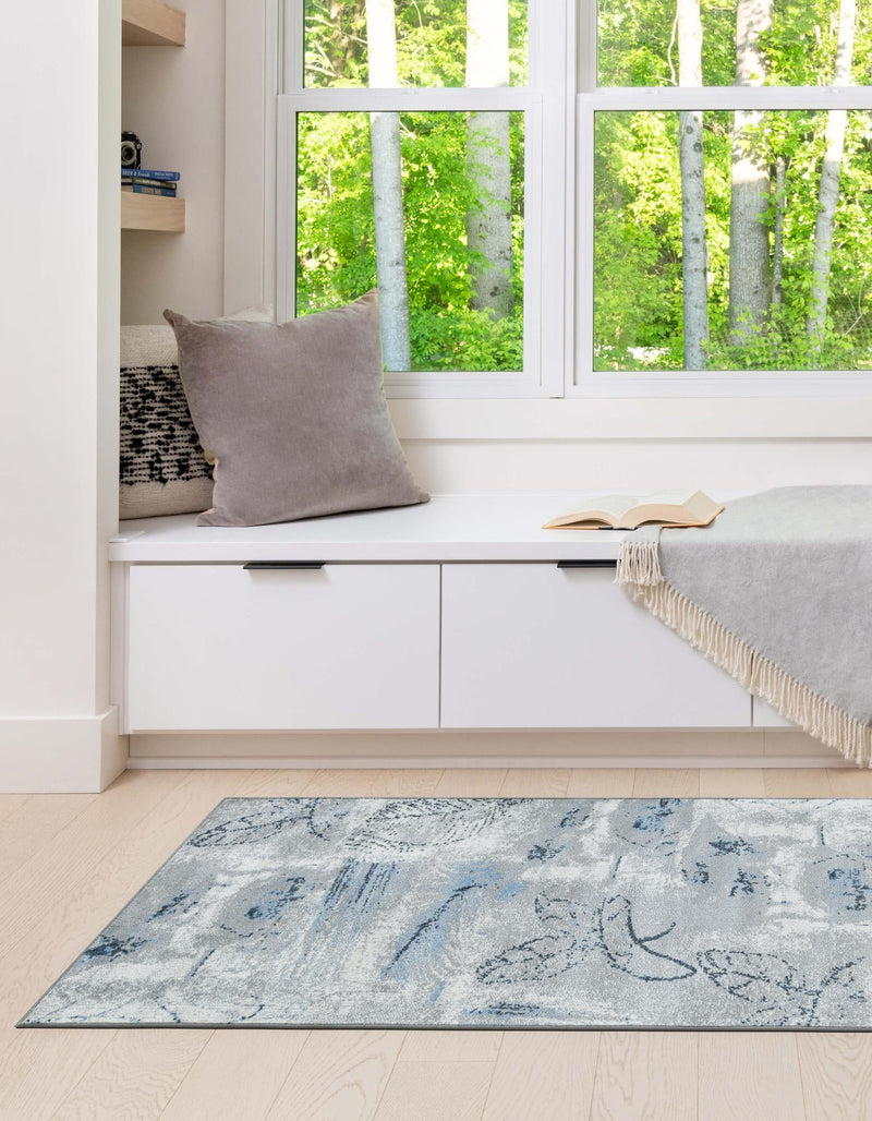 Aegean Elegance Washables Collection Area Rug - Paros Runner Ivory Gray lifestyle 33