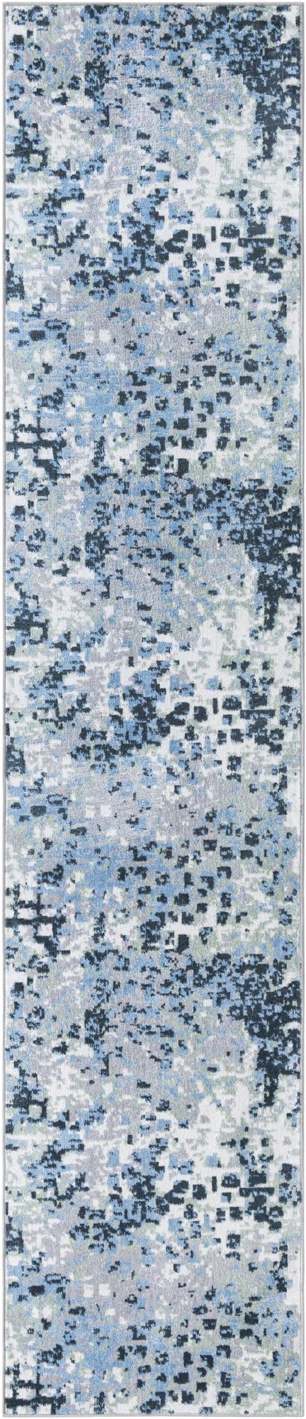 Aegean Elegance Washables Collection Area Rug - Andros Runner Gray Navy Green lifestyle 16