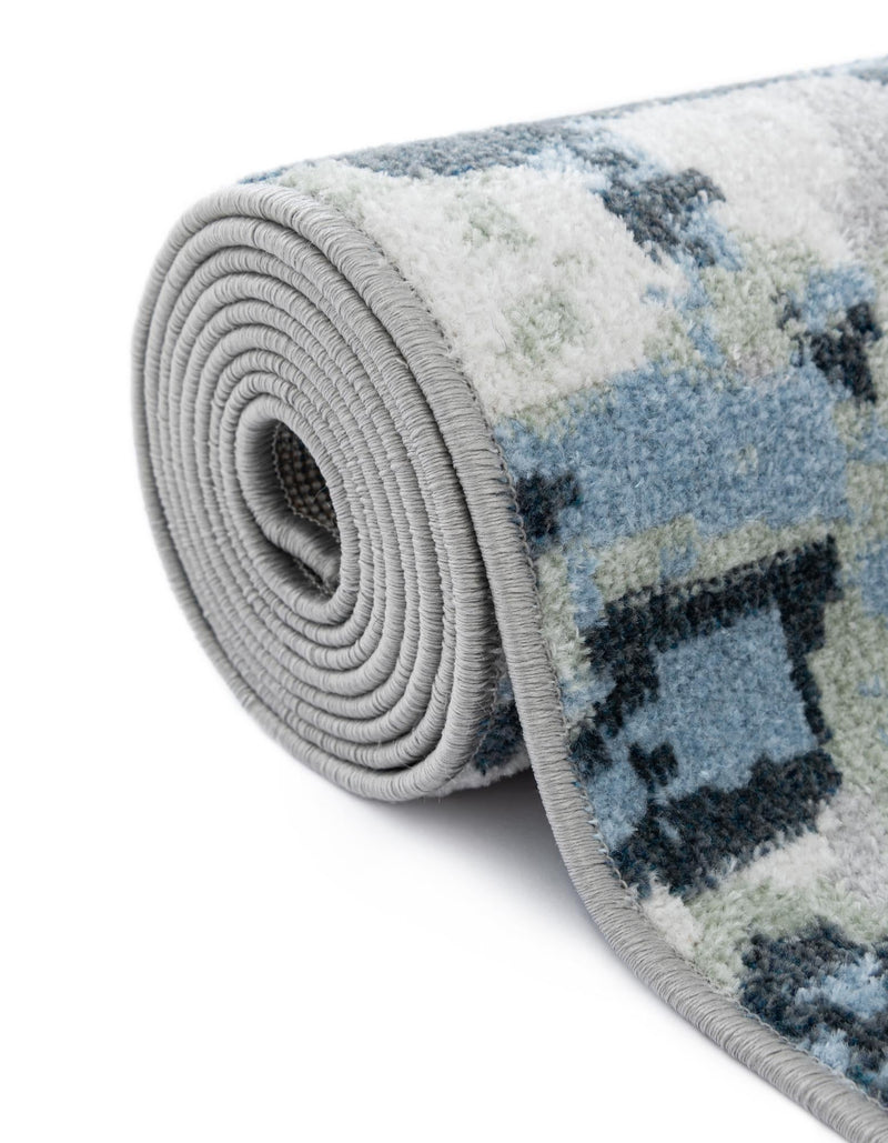 Aegean Elegance Washables Collection Area Rug - Andros Rectangle Gray Navy Green lifestyle 11